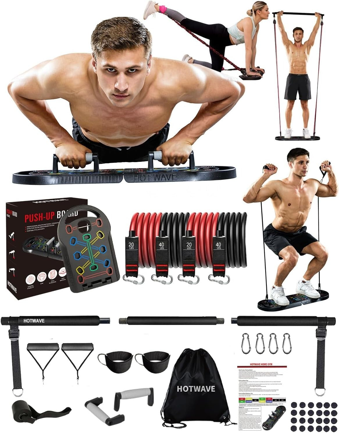 Foldable Push Up Bar Set with Professional Guidance – Fitness for Men and Women
