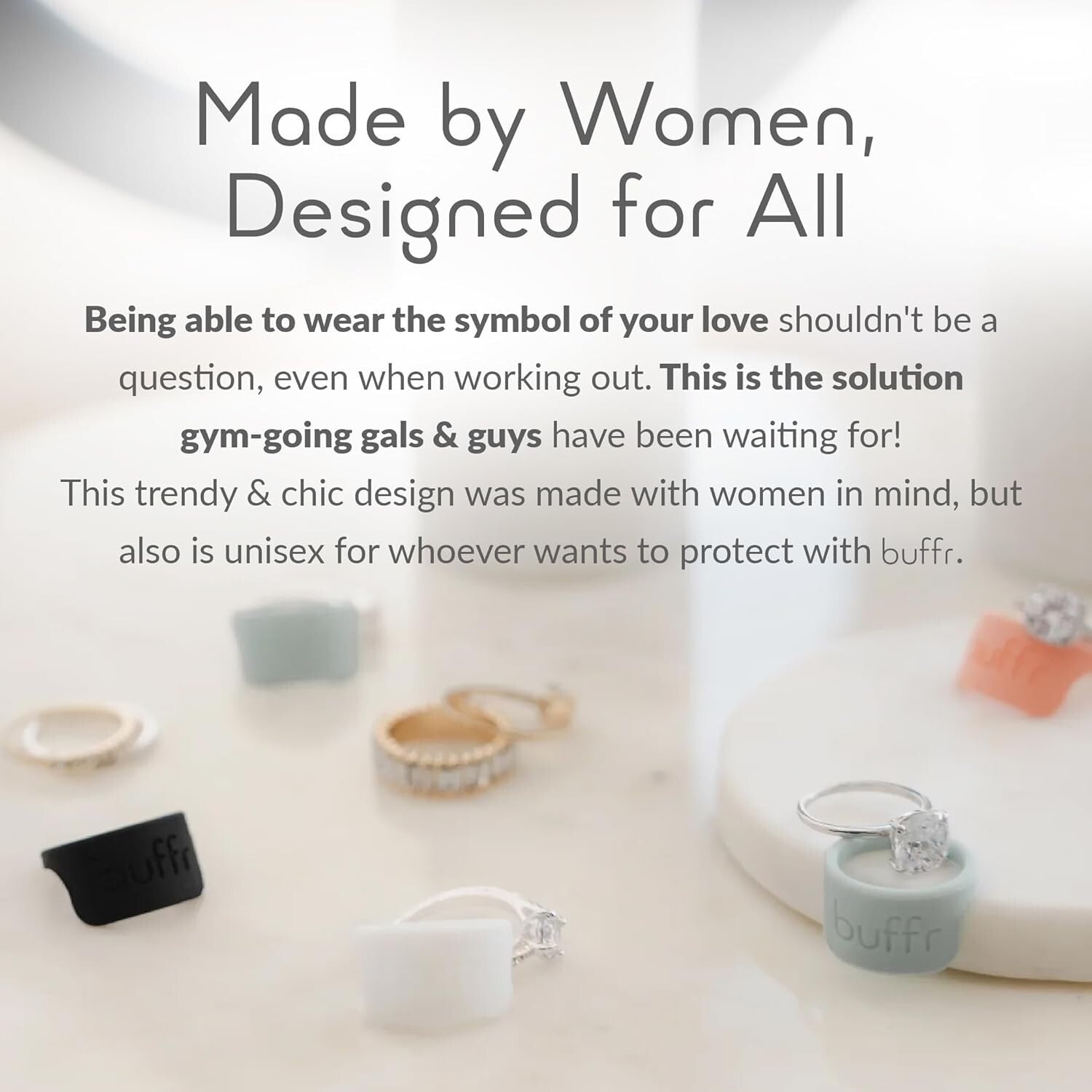 Customizable Silicone Ring Guards for Women - Sizes 5 to 12 for Gym & Workouts