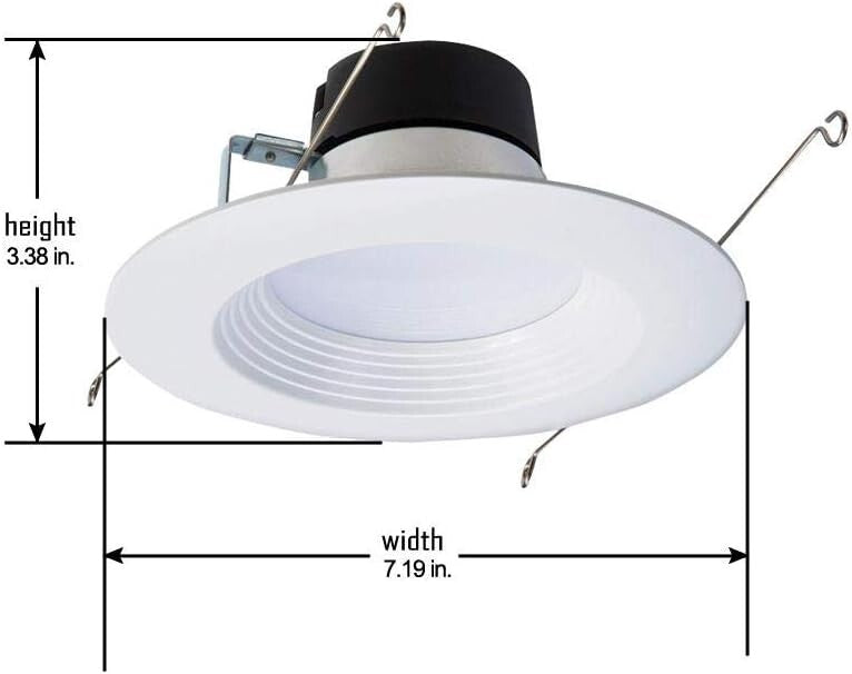 All-in-One 5/6 Inch Recessed LED Retrofit Can Lights - 3CCT, 6-Pack, Energy Star