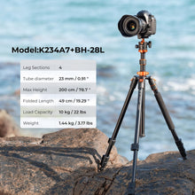 Load image into Gallery viewer, Lightweight 78-Inch Tripod with 360° Rotation - Perfect for Outdoor Photography