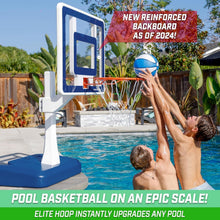 Load image into Gallery viewer, Pro-Style Splash Hoop Elite: Adjustable Height Pool Basketball with Easy Setup
