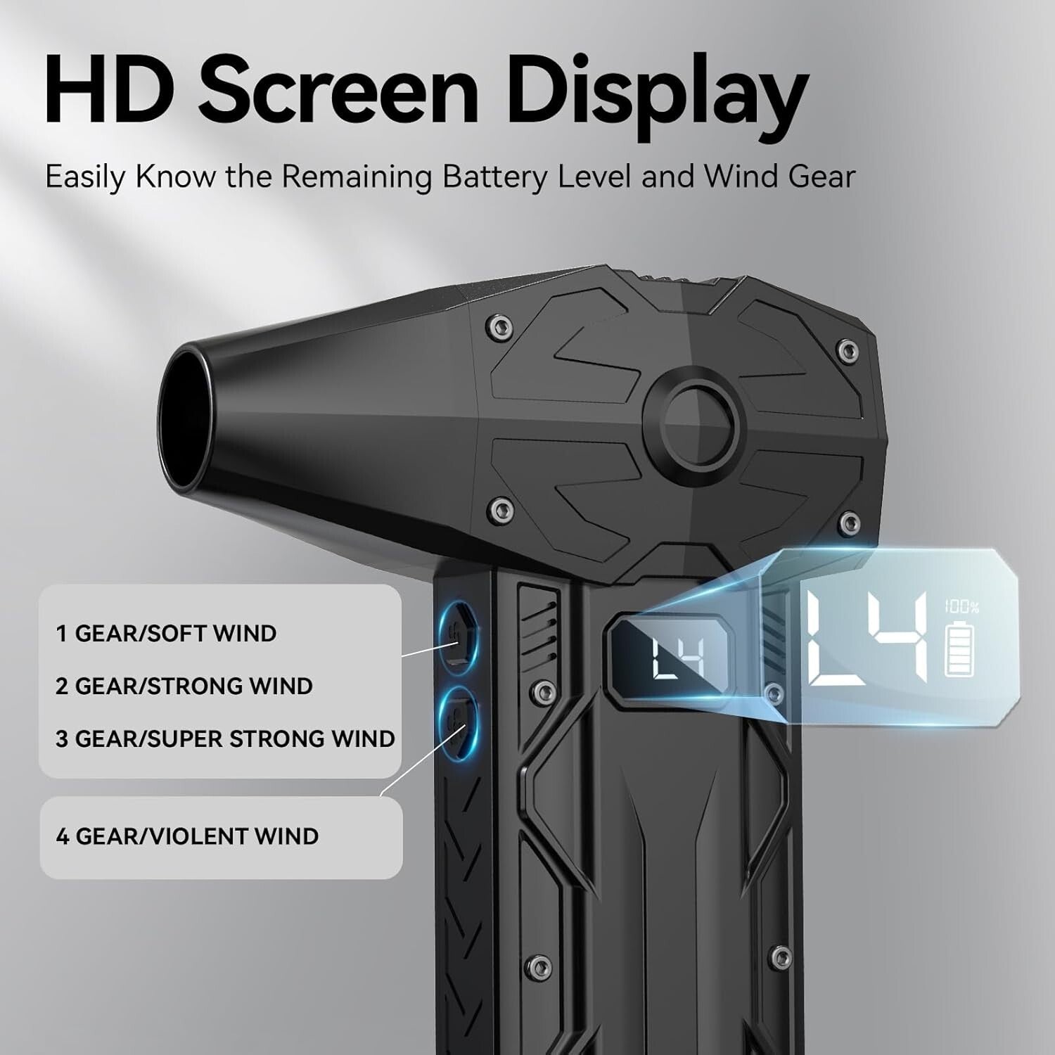 Compact 350,000RPM Air Duster - Rechargeable Jet Blower for Electronics Cleaning