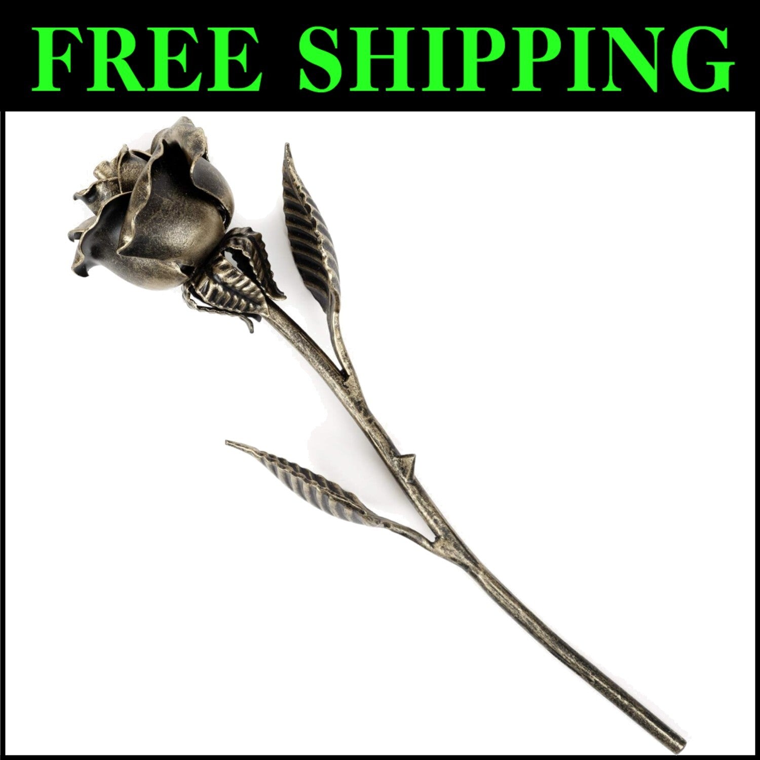 Elegant Handcrafted Bronze Rose - Perfect for Valentine’s Day and Weddings