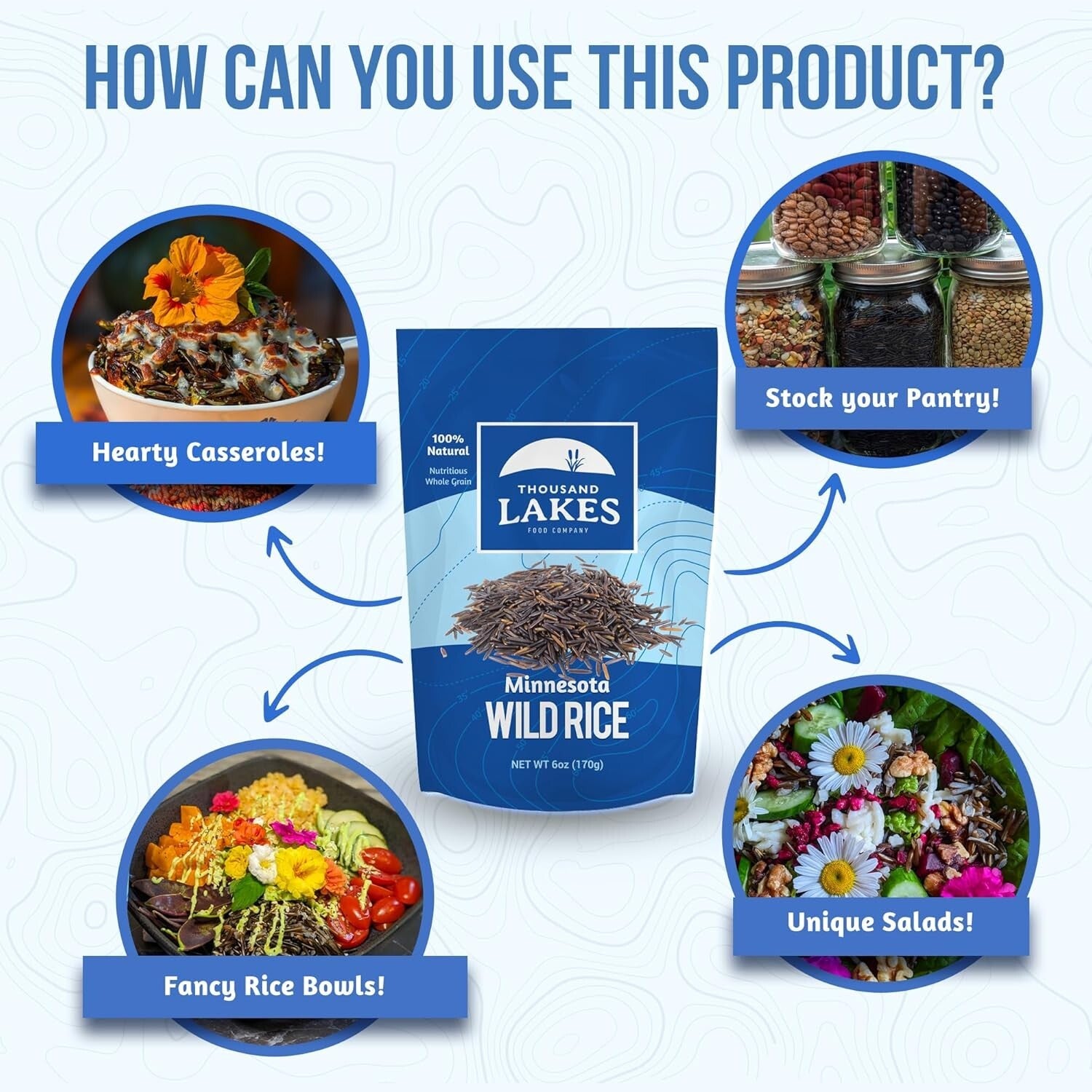 5 lb All Natural Minnesota Grown Wild Rice - High Protein, Gluten-Free Option