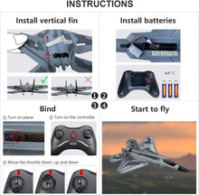 Load image into Gallery viewer, F-22 RC Airplane: Durable Foam Glider with 4-Directional Control for Fun Flying