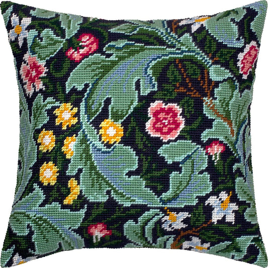 Floral Stamped Cross-Stitch Kit 16'' x 16'' - William Morris Design for Adults