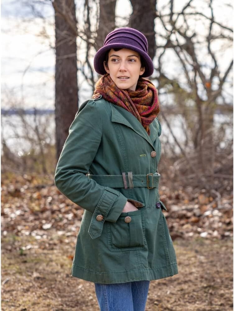 Hand-Washable Women's Stylish Boiled Wool Cloche Hat - Travel Friendly