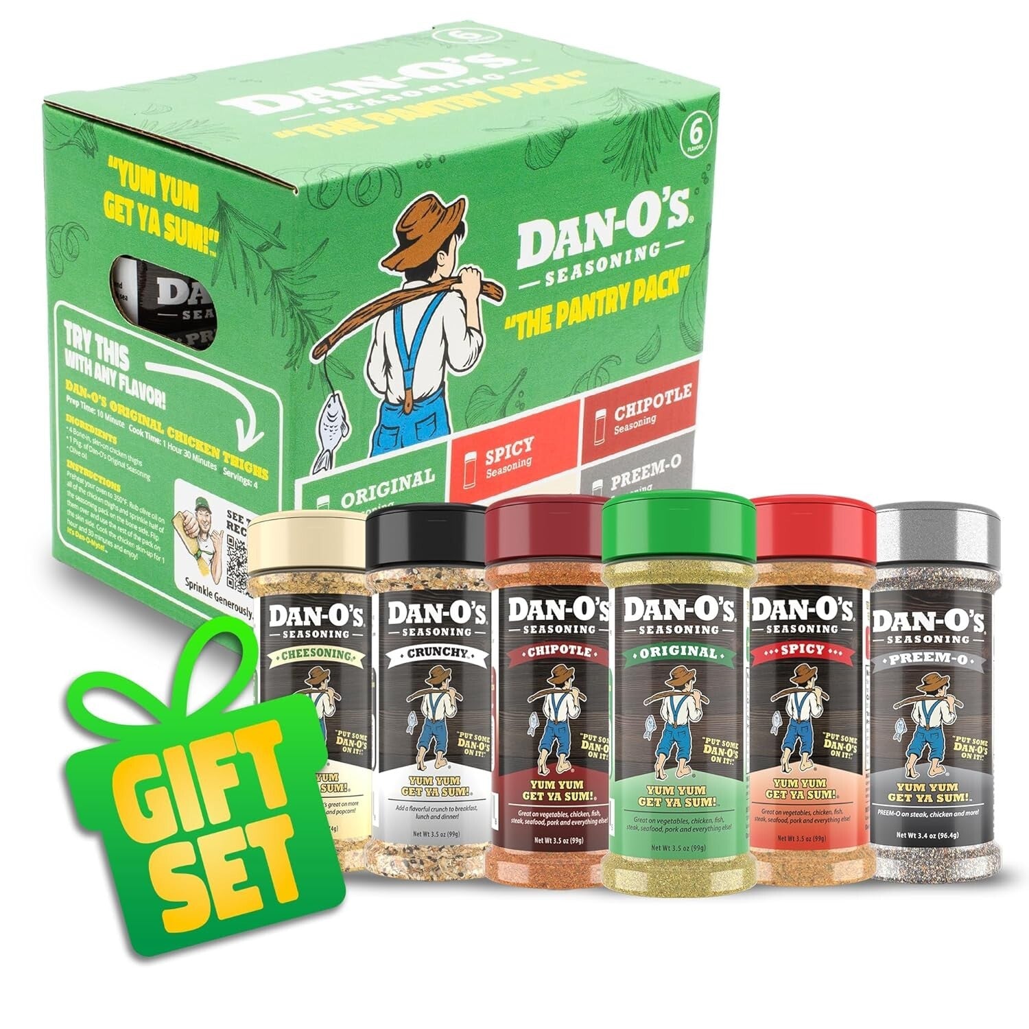 Dan-O's 6-Bottle Seasoning Pantry Pack - Bold All-Purpose Flavors for Every Dish