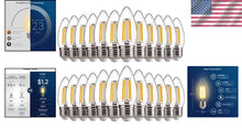 Load image into Gallery viewer, Dimmable E26 LED Chandelier Bulbs - 60W Equiv, Soft White, 24 Count Energy Saver