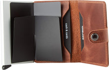 Load image into Gallery viewer, Chic Black Vintage Women's Card Case with Bill Compartment - Lightweight Design