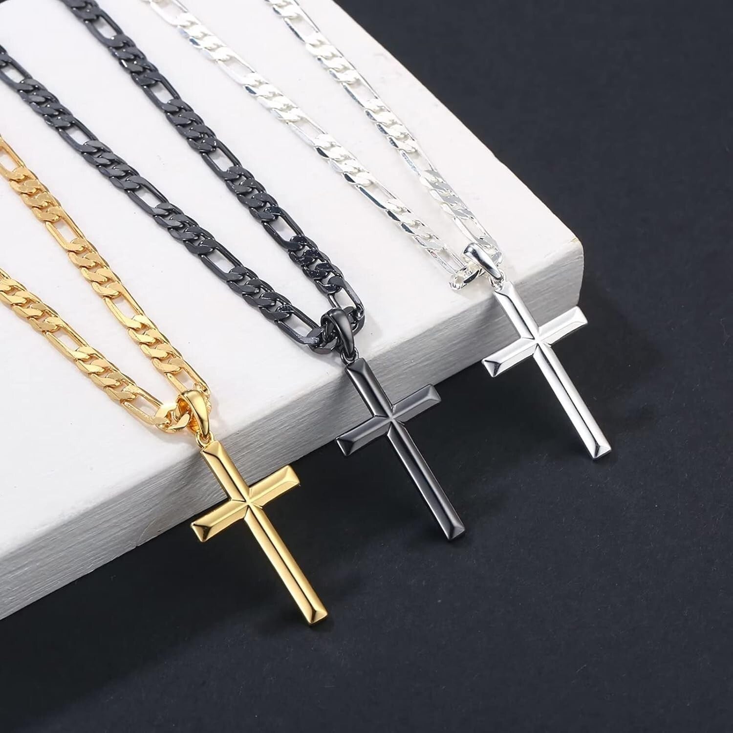 Classic S925 Cross Chain Necklace - Luxurious 18K Gold Plated Option for Gifting
