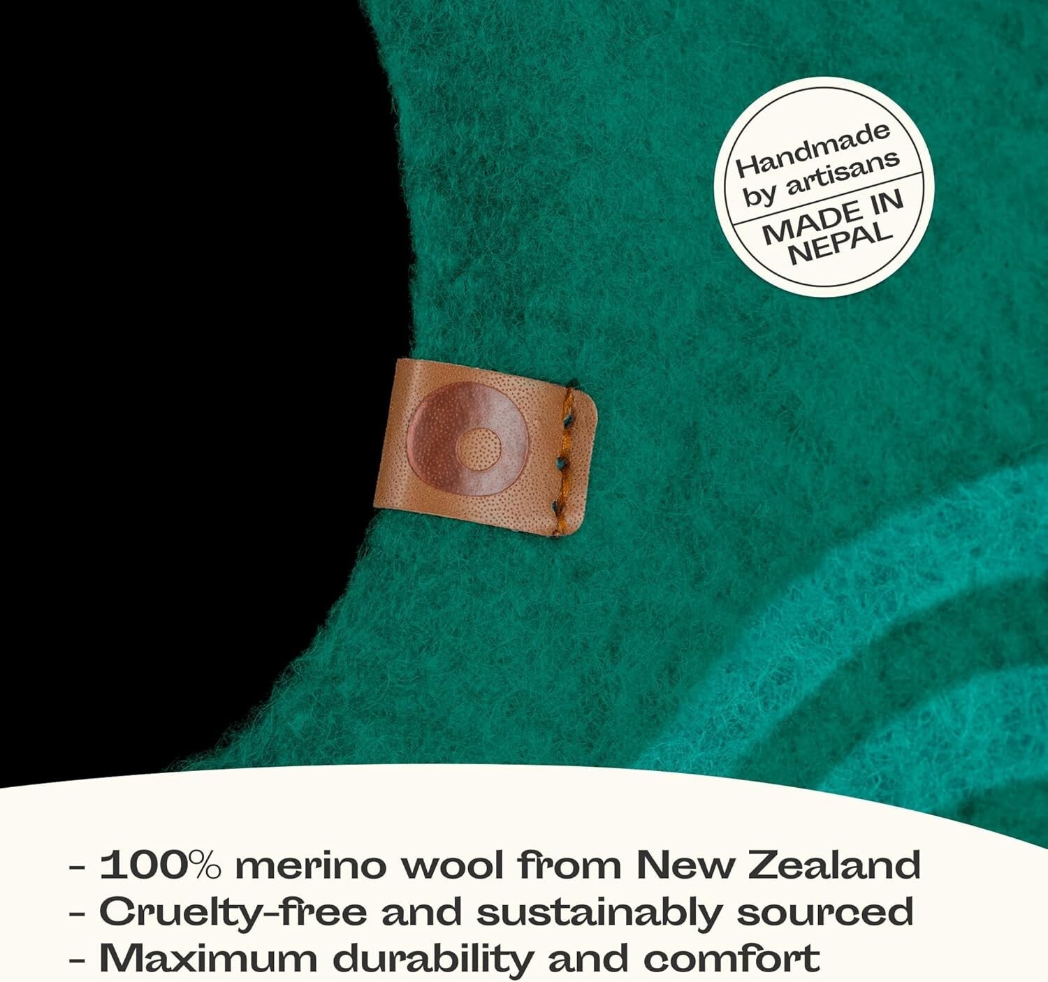 Sleek Dual-Use Cat Cave - 100% Wool Hideaway and Sleep Space for Indoor Cats