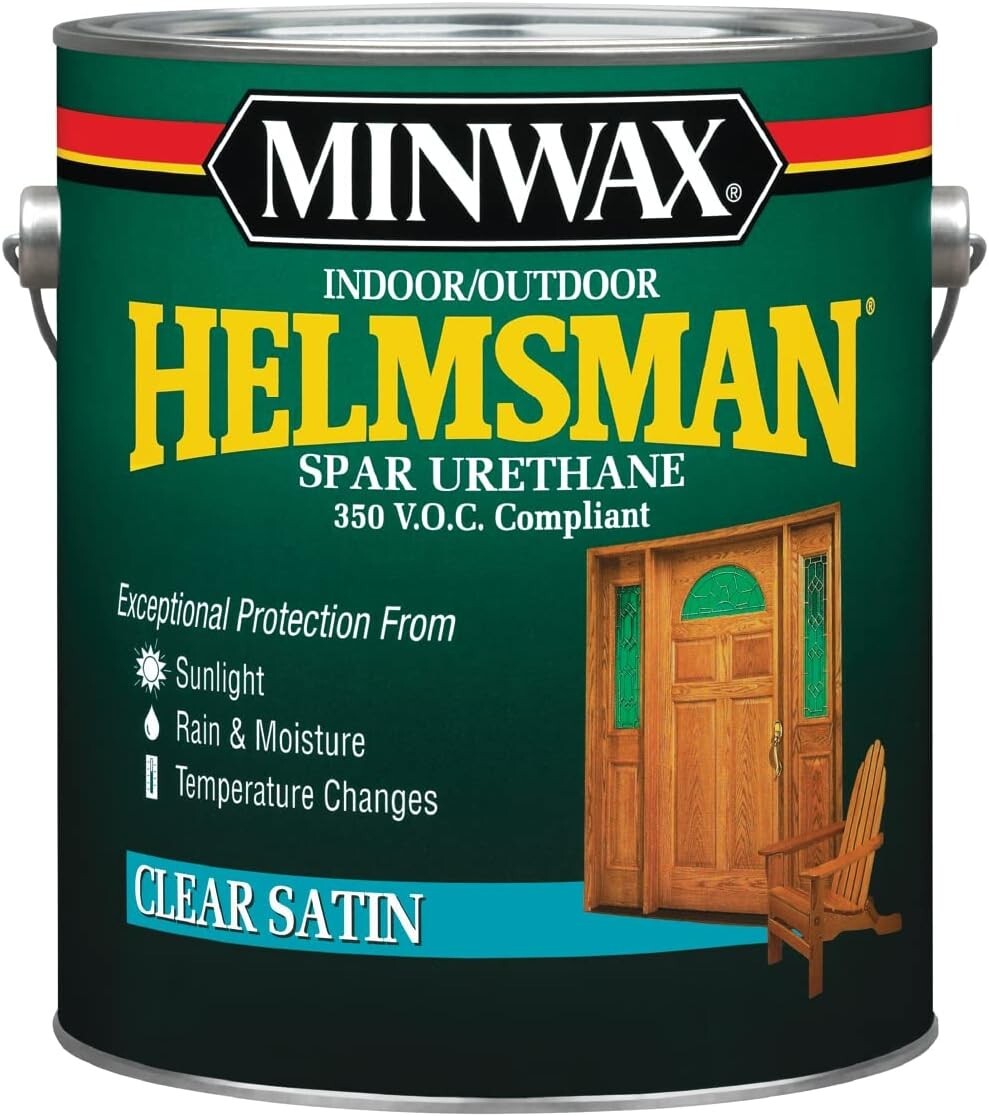 Helmsman Spar Urethane, Gallon - Satin Finish | UV & Rain Resistant Wood Varnish
