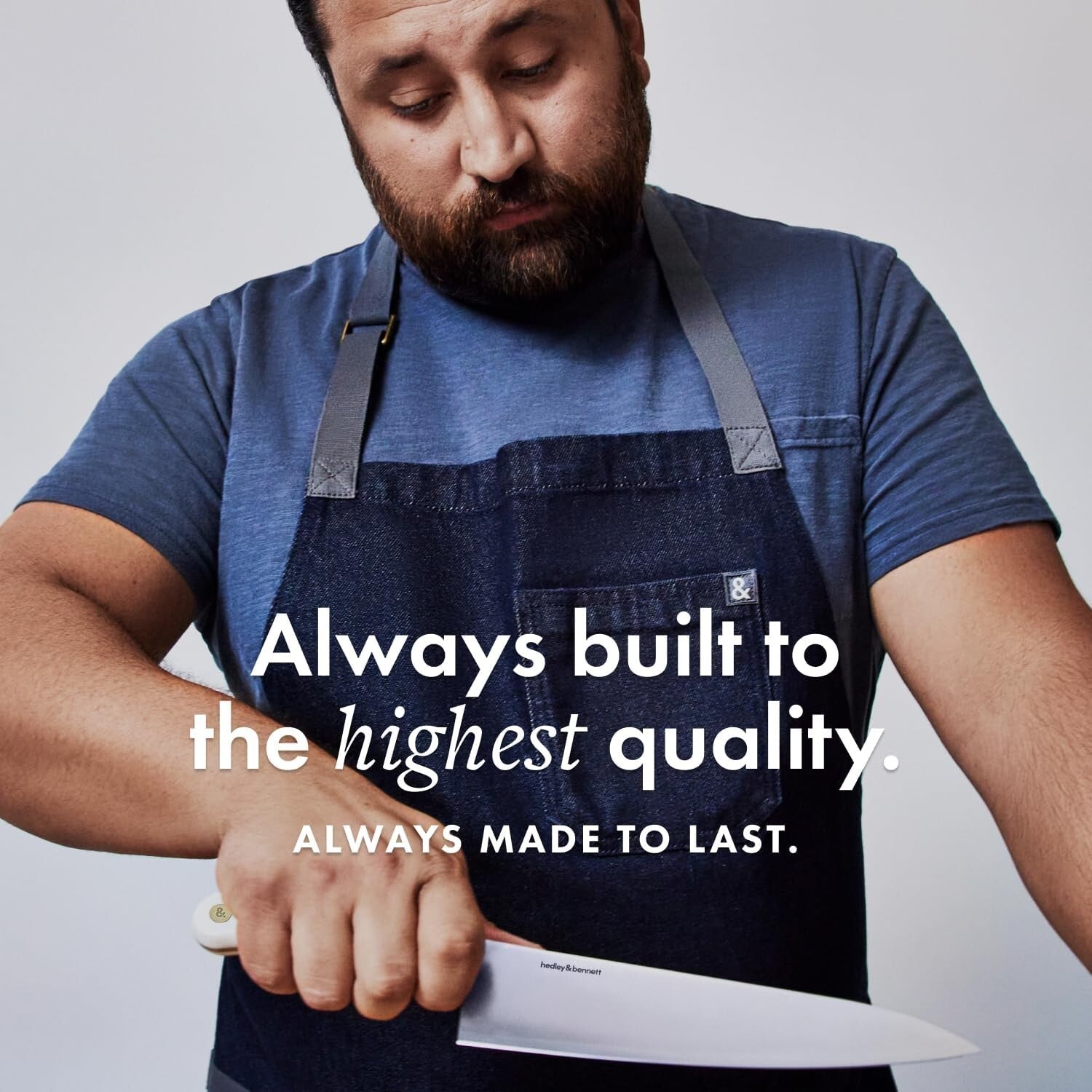 Professional Grilling Apron with Utility Loop and Double Pockets - Easy Care