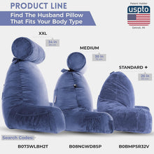 Load image into Gallery viewer, Versatile XXL Dark Blue Reading Pillow with Neck Support - Perfect for Lounging