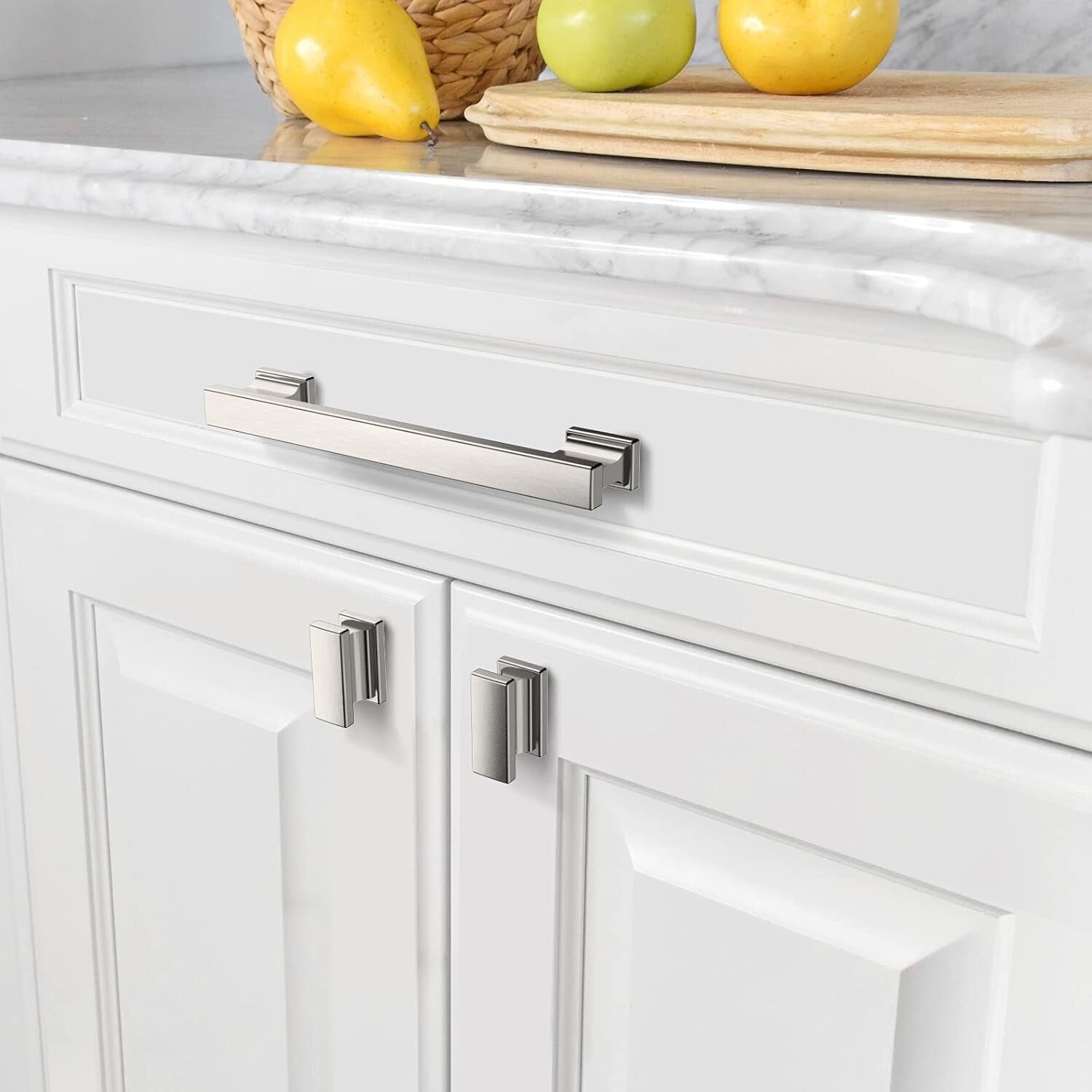 Stylish 20 Pack Brushed Satin Nickel Kitchen Drawer Pulls - Easy Installation