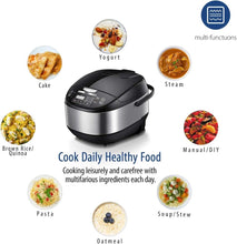 Load image into Gallery viewer, Programmable Japanese Rice Cooker - 10 Cups Uncooked, Keep Warm &amp; Delay Timer