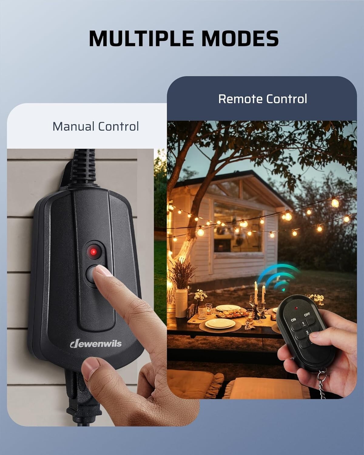 Waterproof Wireless Remote Control Outlet Kit - 3 Pack for Indoor/Outdoor Use