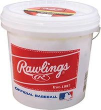 Load image into Gallery viewer, Youth 8U Baseball Training Bundle - 24 Solid Baseballs in Easy Carry Bucket