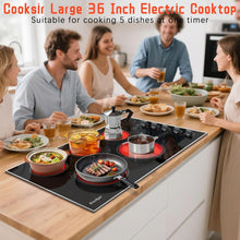 Load image into Gallery viewer, Versatile 36-Inch Electric Stove - 5 Burner Knob Control for Culinary Precision