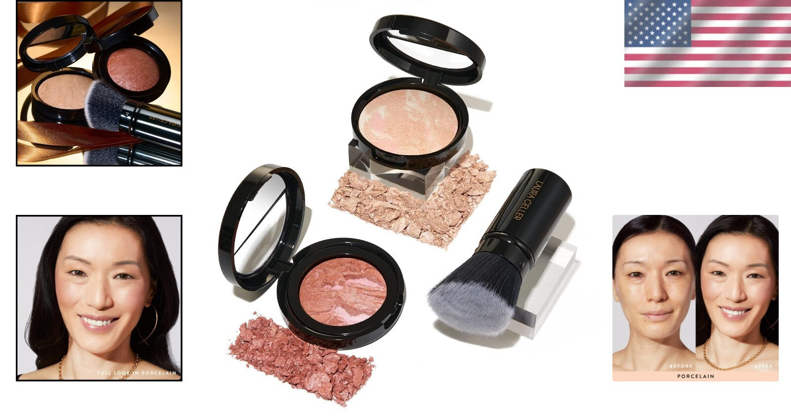 Baked Balance-N-Glow Kit: Foundation, Blush & Retractable Brush for Radiance