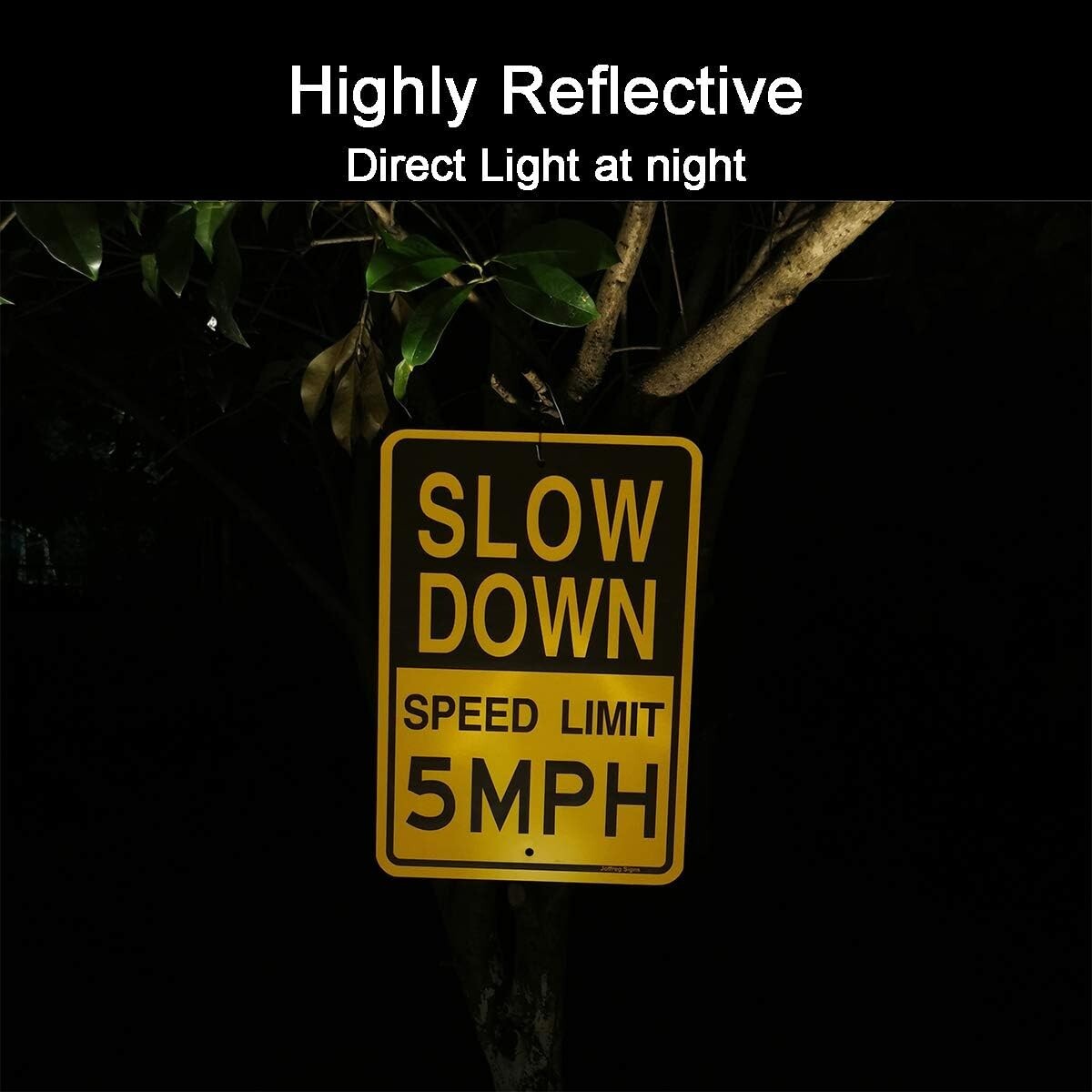 Durable 5 MPH Traffic Sign - Easy Install Reflective Aluminum 4-Pack (17x12 in)