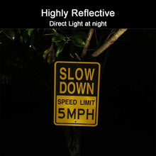 Load image into Gallery viewer, Durable 5 MPH Traffic Sign - Easy Install Reflective Aluminum 4-Pack (17x12 in)