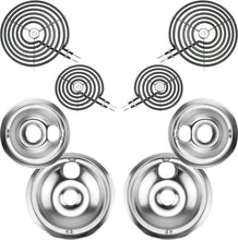 Load image into Gallery viewer, Premium Electric Stove Burner Drip Pan Set - Compatible Replacement Parts
