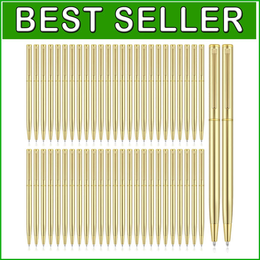 Classic Gold Metal Ballpoint Pens - Perfect for Weddings & Business Use (100)