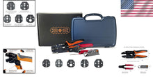 Load image into Gallery viewer, Professional 5-Dies RF Coax Quick Change Tool Kit: Crimper, Cutter, Stripper
