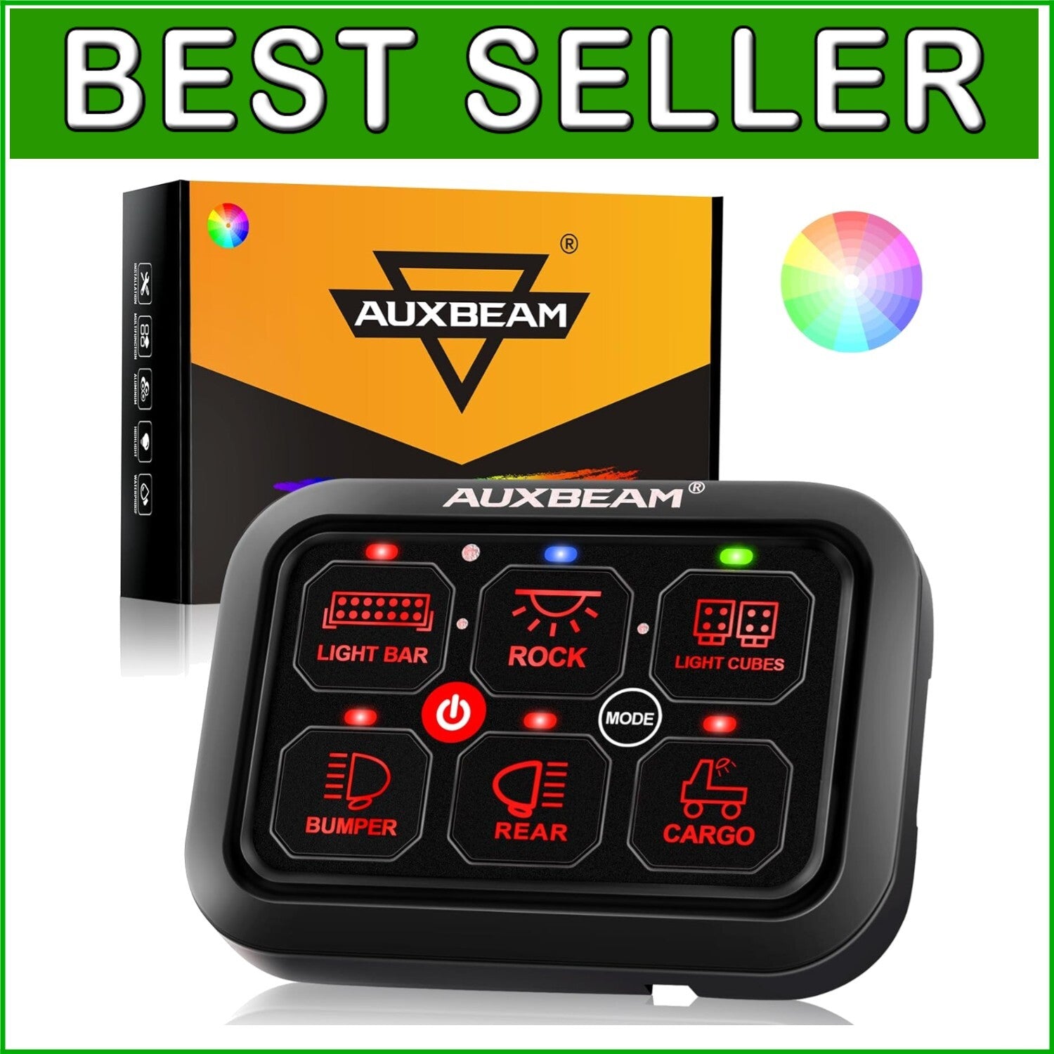 Customizable 6 Gang Waterproof Switch Panel with Solid State Relay Technology