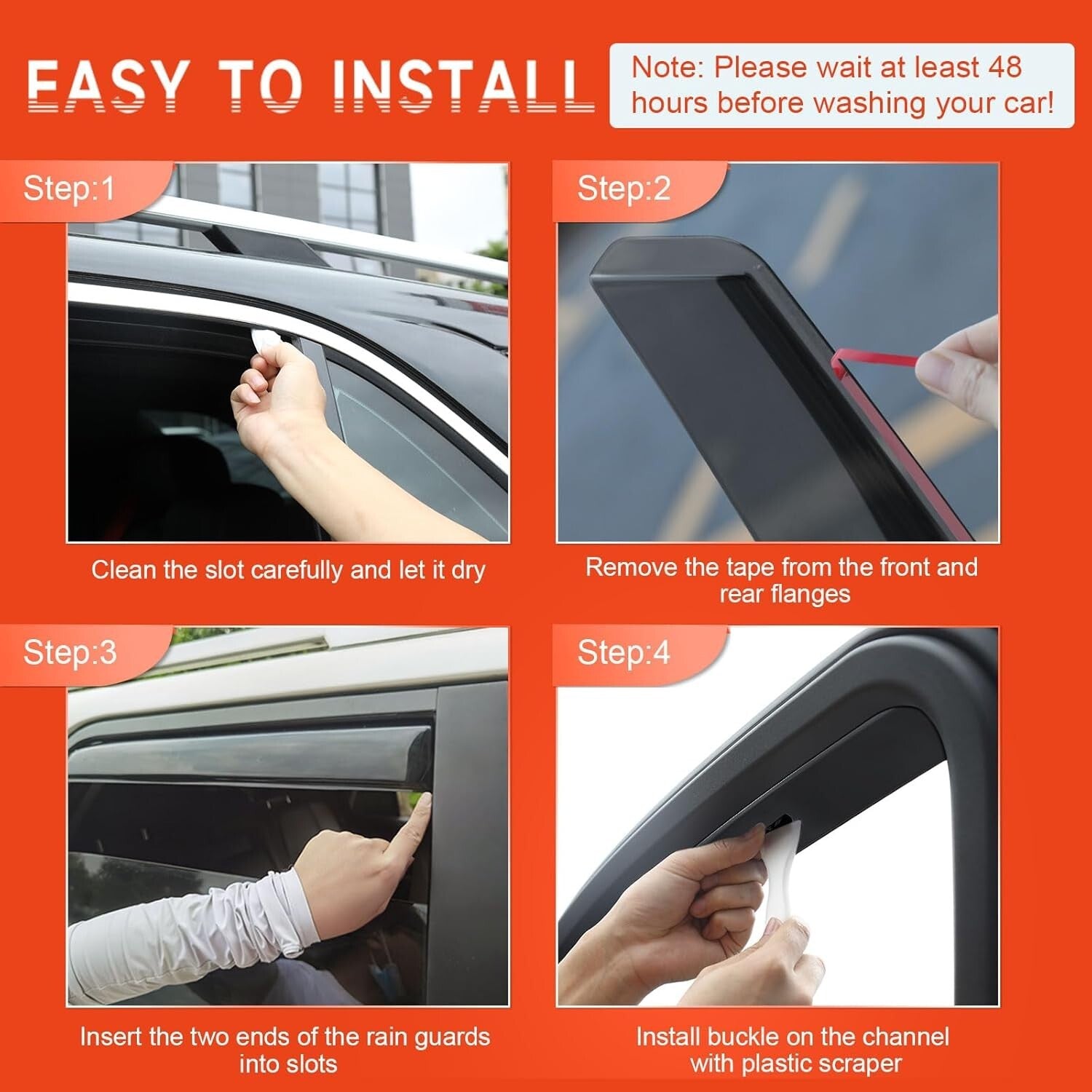 Aerodynamic Window Deflectors for 2023-2024 Honda CR-V EX Sport Touring Models