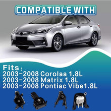 Load image into Gallery viewer, Durable Steel Engine &amp; Transmission Mount Kit Compatible with Corolla &amp; Matrix