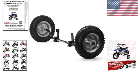 8.25-Inch Adjustable Training Wheels for Razor MX Models - Safe & Durable Design