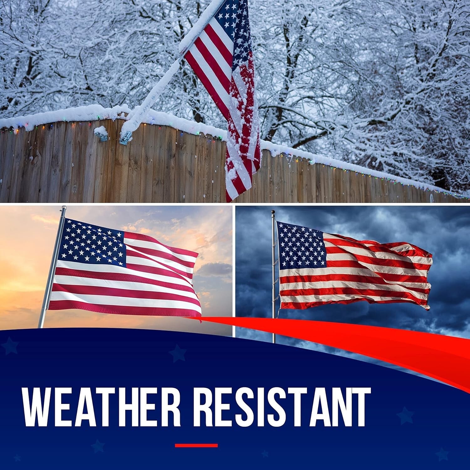 Durable 3x5 American Flags - Perfect for Independence Day Celebrations