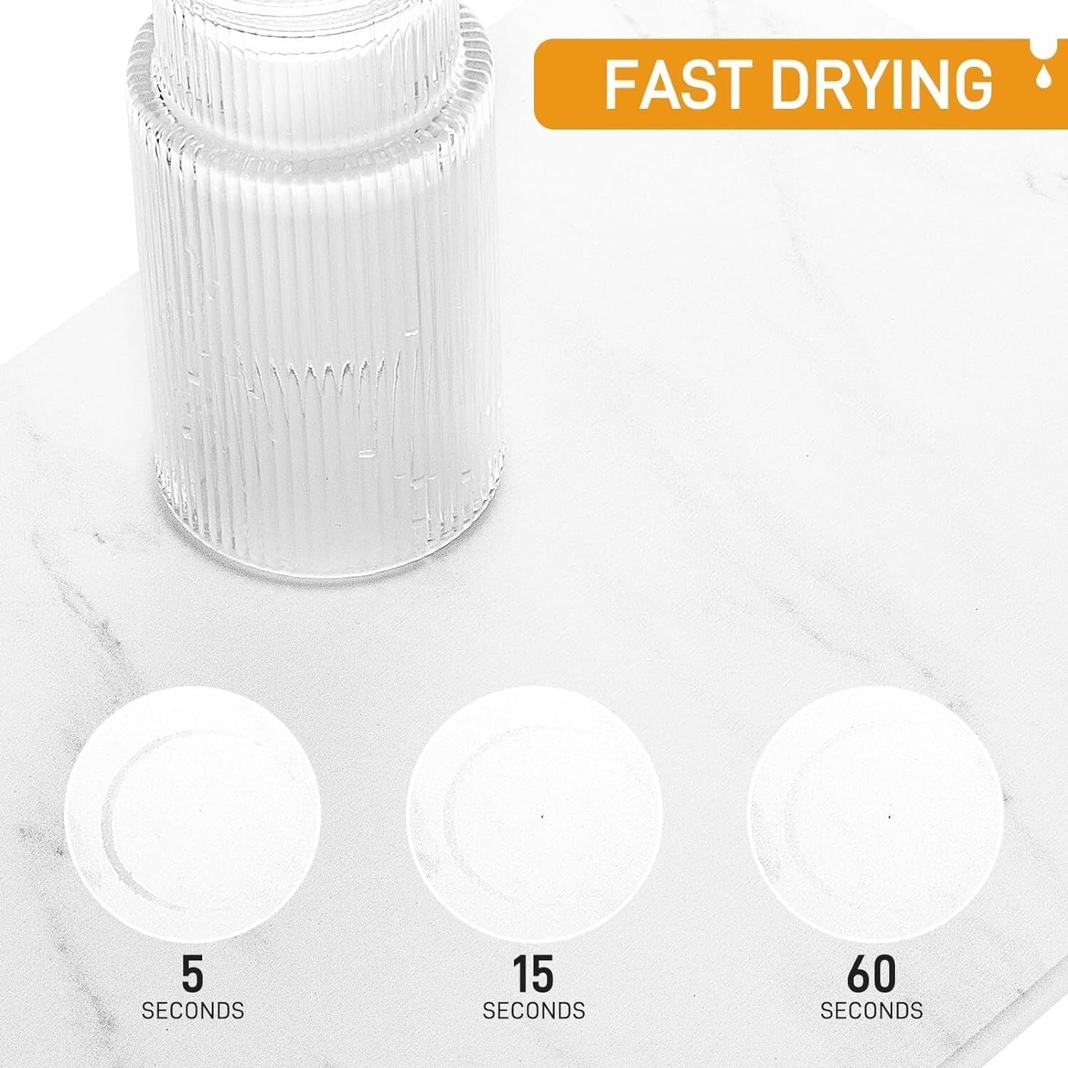 Heat Resistant Non-Slip Stone Drying Mat for Kitchen Counter, 15.7x23.8 Inches