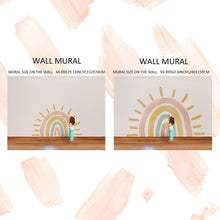 Load image into Gallery viewer, Fun Boho Rainbow Sun Wall Decals, Ideal for Kids' Playroom or Nursery Decor