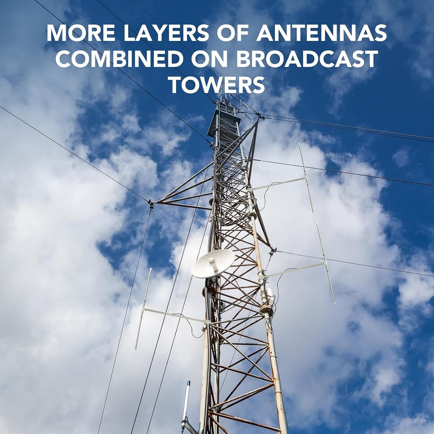 Adjustable VSWR Low Loss 1/2 Wave FM Dipole Antenna for Pro Transmitters