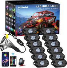 Load image into Gallery viewer, Wireless RGB LED Rock Light Set with App Control for Enhanced Vehicle Visibility
