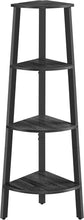 Load image into Gallery viewer, Industrial 4-Tier Corner Shelf Stand - Charcoal Gray &amp; Black - Easy Assembly