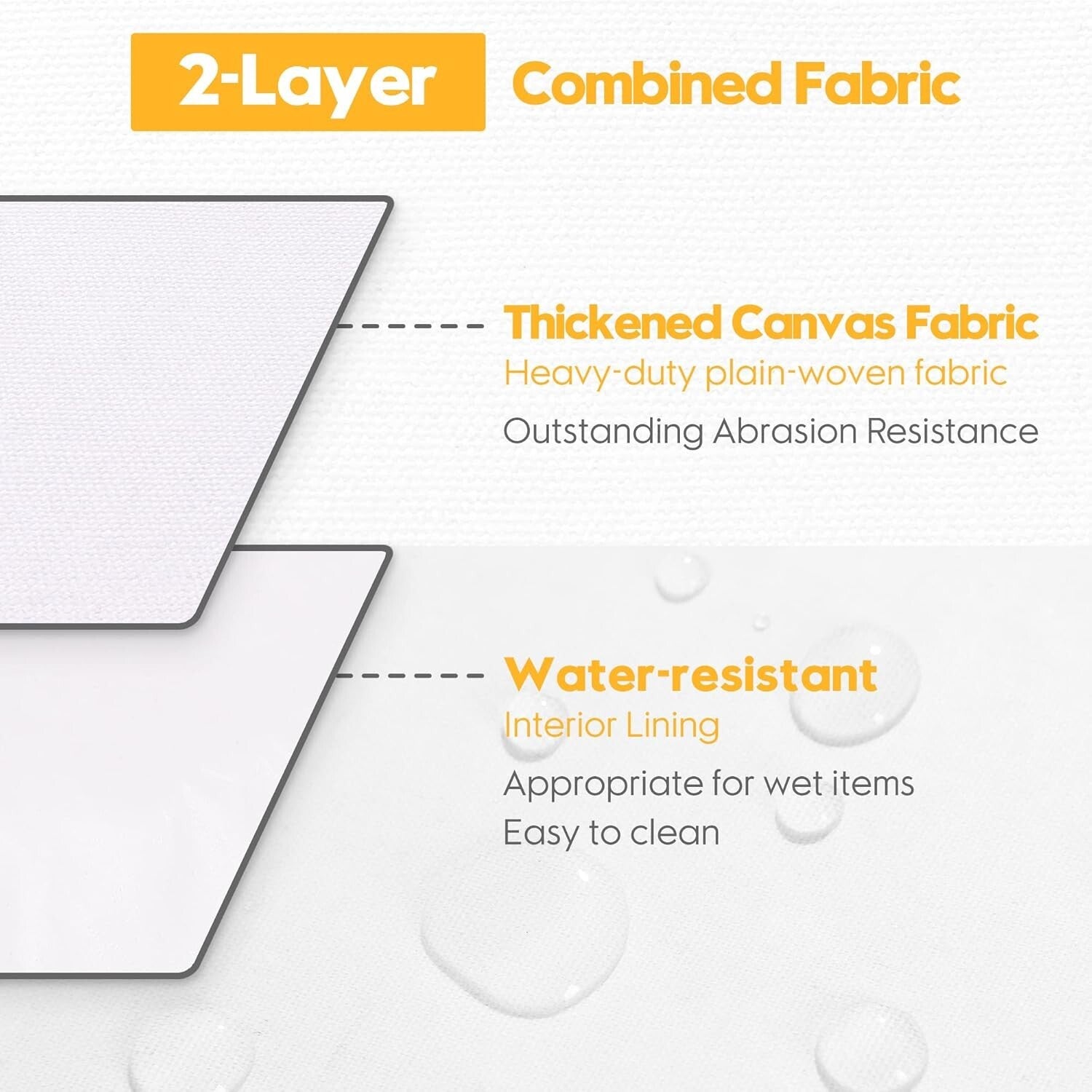 White 102L Storage Bins with Drawstring Covers - Versatile Closet Organizers