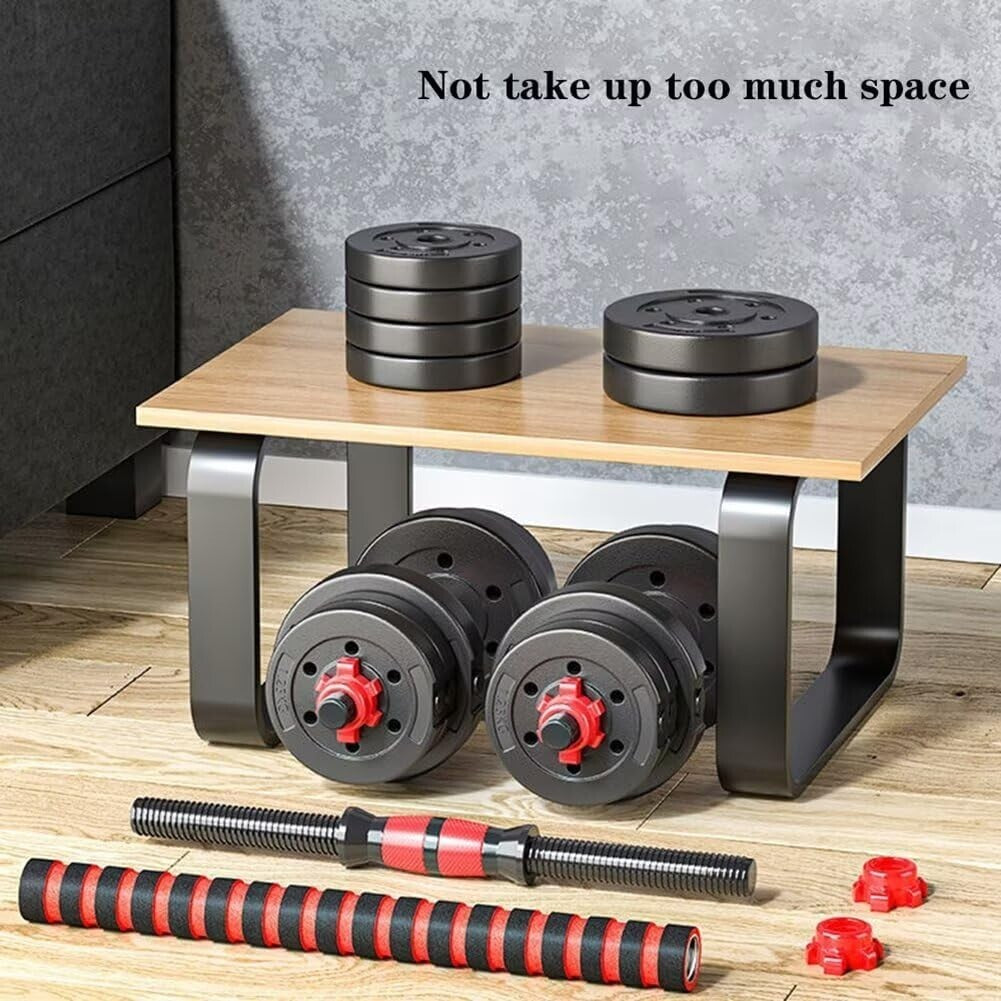 44 lbs Adjustable Dumbbells Set: Convert to Barbell for Versatile Home Training