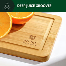 Load image into Gallery viewer, 3-Piece Bamboo Cutting Board Set - Eco-Friendly Meal Prep &amp; Serving Essentials