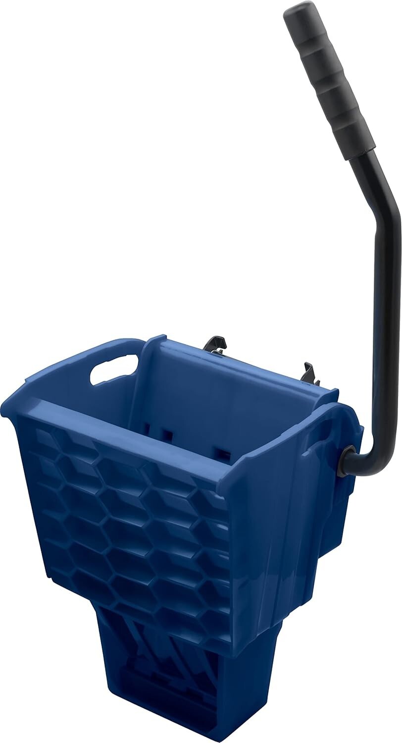 Commercial Mop Bucket with Non-Marking Casters and Side Press Wringer - 35 Quart