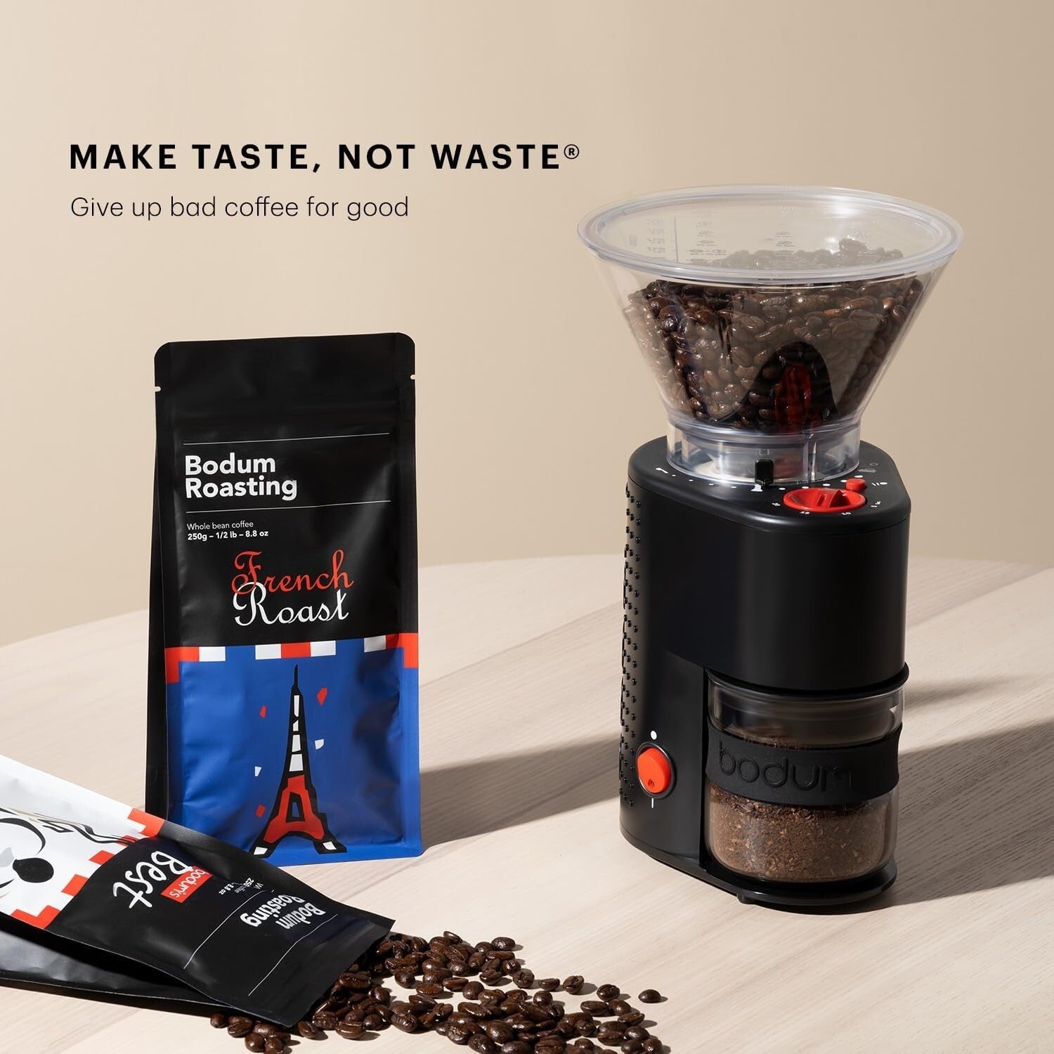 Versatile Electric Burr Coffee Grinder with 12 Settings & Borosilicate Catcher