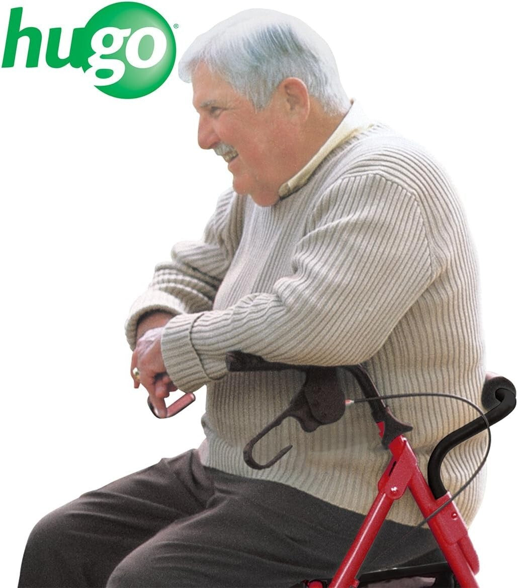 Elite Rollator Walker with 8-Inch Wheels - Ideal for Active Seniors, Garnet Red