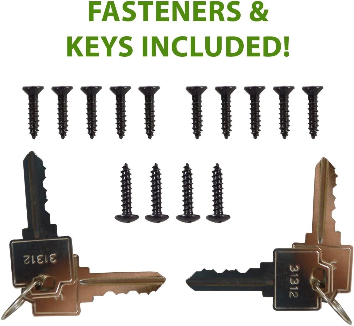 Heavy-Duty Keyed Alike Zinc Latch - 2-Sided Metal Latch for Wood & Vinyl Gates
