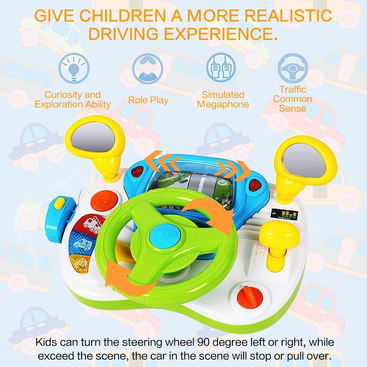 First Driving Steering Wheel Toy for Toddlers - Interactive Learning Fun