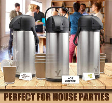 Load image into Gallery viewer, Insulated 85 oz Stainless Steel Coffee Carafe with Pump - Keeps Hot for 20 Hrs