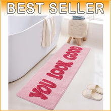 Load image into Gallery viewer, Trendy Plush Pink Bath Rug 20"x60", Super Absorbent with Non-Slip Safety Feature